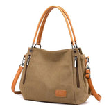 Canvas Student Art Shoulder Bag Large-capacity Lady Messenger Bag