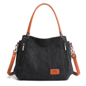 Canvas Student Art Shoulder Bag Large-capacity Lady Messenger Bag