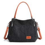 Canvas Student Art Shoulder Bag Large-capacity Lady Messenger Bag