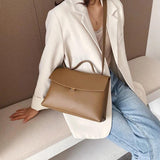Retro PU Leather Women Handbag Large Capacity Shoulder Messenger Bag