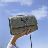 PU Leather Crossbody Bag with Magnetic Buckle