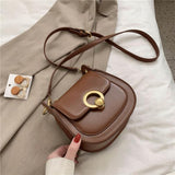 Saddle Crossbody Bag Women PU Leather Hand Shoulder Bag
