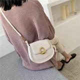 Saddle Crossbody Bag Women PU Leather Hand Shoulder Bag