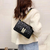 Luxury Women's M Letter Handbags Crossbody Shoulder Bag