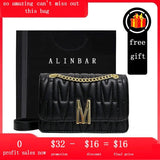 Luxury Women's M Letter Handbags Crossbody Shoulder Bag