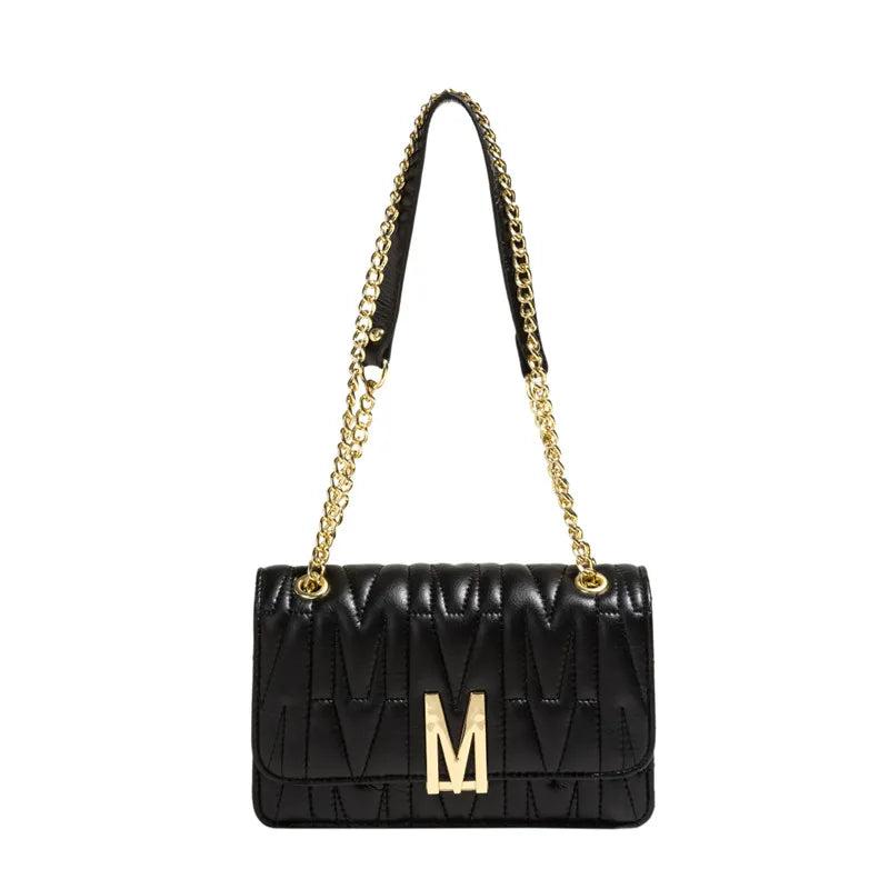 Luxury Women's M Letter Handbags Crossbody Shoulder Bag