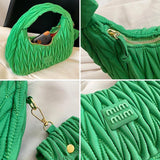 Embroidered Crescent Satchel Bag for Women