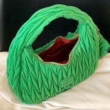 Embroidered Crescent Satchel Bag for Women