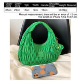 Embroidered Crescent Satchel Bag for Women