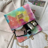 OkoLive Rainbow Messenger Bag PU Leather Small Shoulder Crossbody Women Girls