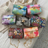 OkoLive Rainbow Messenger Bag PU Leather Small Shoulder Crossbody Women Girls