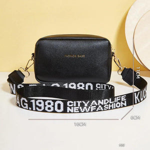 Small Shoulder Bag PU Leather Wide Strap Crossbody Phone Purse Handbag