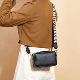 Small Shoulder Bag PU Leather Wide Strap Crossbody Phone Purse Handbag