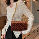 Metal Chain Shoulder Bag for Women Handbag Clutch Purses Evening Tote High