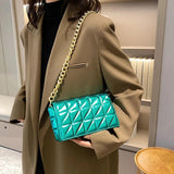 Metal Chain Shoulder Bag for Women Handbag Clutch Purses Evening Tote High