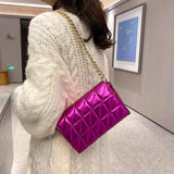 Metal Chain Shoulder Bag for Women Handbag Clutch Purses Evening Tote High
