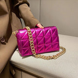 Metal Chain Shoulder Bag for Women Handbag Clutch Purses Evening Tote High