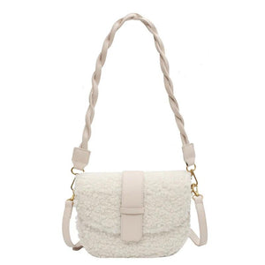 Winter Women's Plush Fur Shoulder Bag