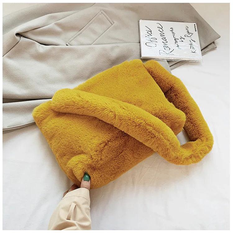 Winter Women's Plush Fur Shoulder Bag