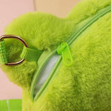 Funny Frog Plush Shoulder Bag Girl Cartoon Key Bag Small Doll Bag