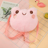 Funny Frog Plush Shoulder Bag Girl Cartoon Key Bag Small Doll Bag