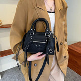 Studded Messenger Bag Crossbody Shoulder Bag for Women