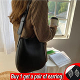 Soft Leather Crossbody Bag Vintage Tote Purse