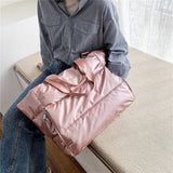 Winter Shoulder Bag for Women Nylon Large Tote Handbag