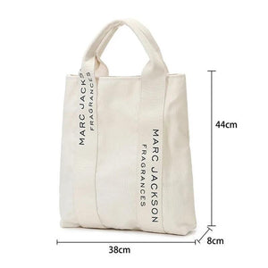 Large Canvas Women's Minimalist Letter Tote Bag