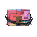 Panelled Shoulder Bag Women's Printing Chain Female Bag Mini Bag