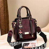 Crossbody Messenger Bag Women's PU Leather Tote Shoulder Handbag