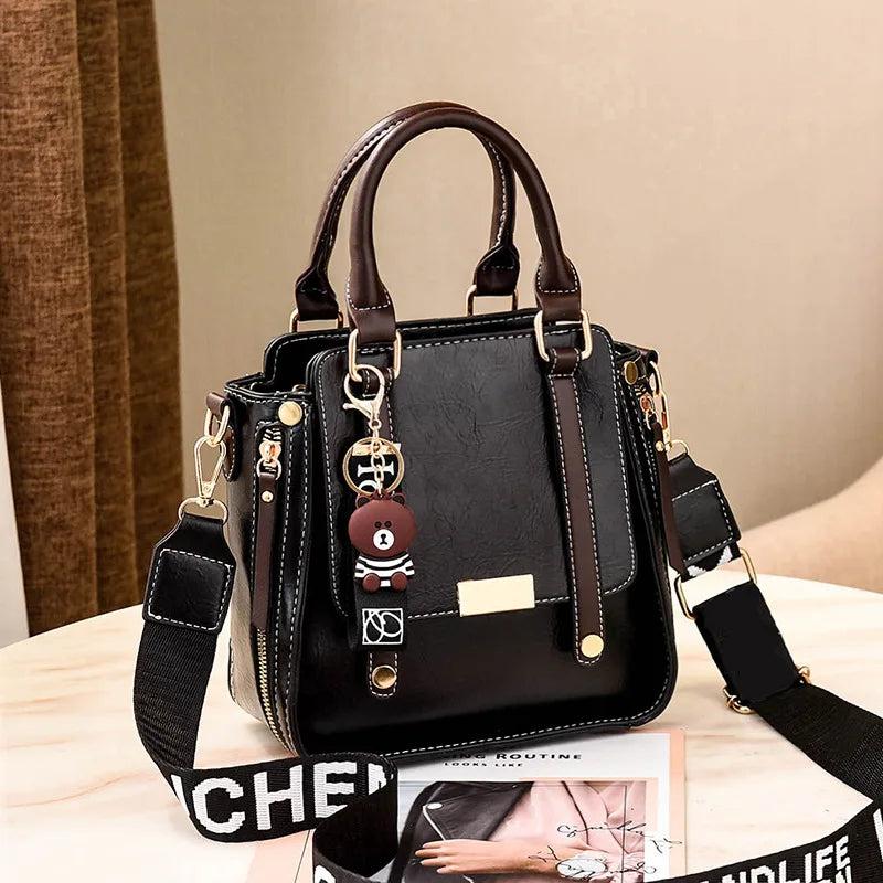 Crossbody Messenger Bag Women's PU Leather Tote Shoulder Handbag