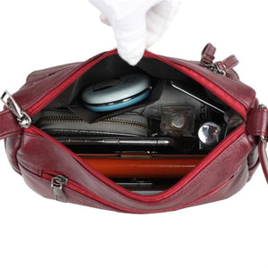 Soft PU Leather Purses and Handbags Women Bags Big Capacity Shoulder Crossbody B