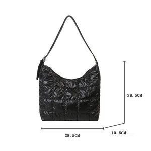 Winter Cotton Women's Shoulder Bag Large Capacity Casual Tote Bags Soft Handbags
