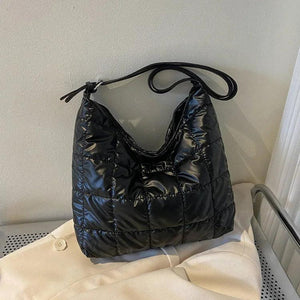 Winter Cotton Women's Shoulder Bag Large Capacity Casual Tote Bags Soft Handbags