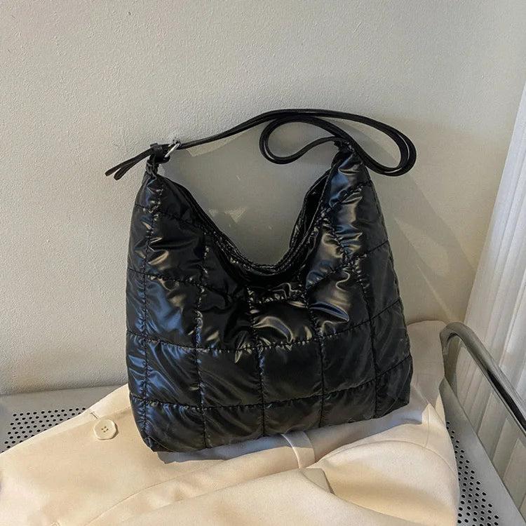 Winter Cotton Women's Shoulder Bag Large Capacity Casual Tote Bags Soft Handbags
