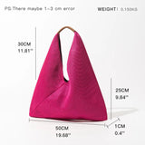 Women Triangle Mesh Net Beach Bag Lightweight Shoulder Purse
