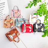 Women Small Square Shoulder Bag Silk Scarf Messenger Crossbody Bag