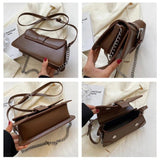 Vintage Women Shoulder Bag Small PU Leather Handbag Wallet Crossbody Sling