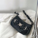 Y2k Girls Retro Love Shoulder Bag Patent Leather Ladies Small Messenger Bags Cro