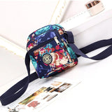 Women's Small Square Nylon Casual Bag with Multi-layer Shoulder Strap