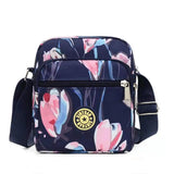 Women's Small Square Nylon Casual Bag with Multi-layer Shoulder Strap
