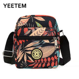 Women's Small Square Nylon Casual Bag with Multi-layer Shoulder Strap