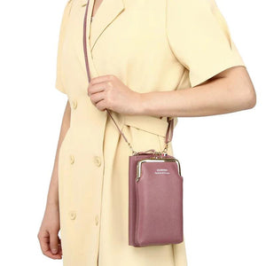 Mini PU Leather Crossbody Bag for Women Yellow Shoulder Messenger Bag
