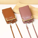 Mini PU Leather Crossbody Bag for Women Yellow Shoulder Messenger Bag