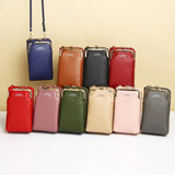 Mini PU Leather Crossbody Bag for Women Yellow Shoulder Messenger Bag