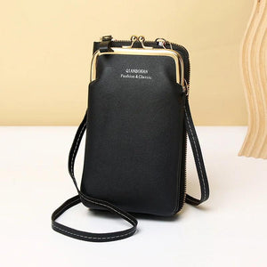 Mini PU Leather Crossbody Bag for Women Yellow Shoulder Messenger Bag