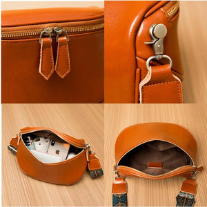 Oil Wax Leather Ladies Handbag Women Shoulder Bags Vintage Solid Cow Leather Fem