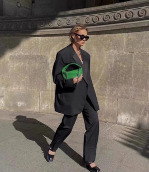 Pleated Soft PU Leather Shoulder Bag Women Chain Clutch Handbag