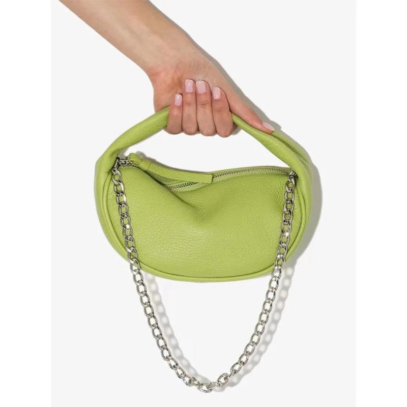 Pleated Soft PU Leather Shoulder Bag Women Chain Clutch Handbag